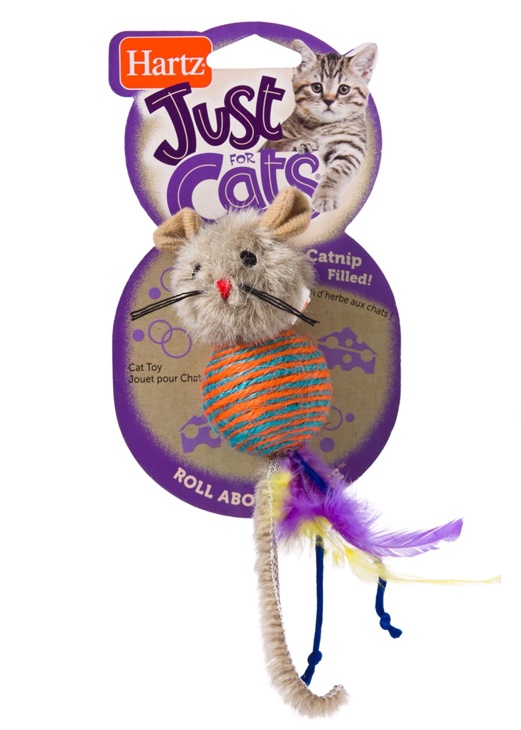 Hartz Just for Cats Roll About Mouse Cat Toy, 1ct